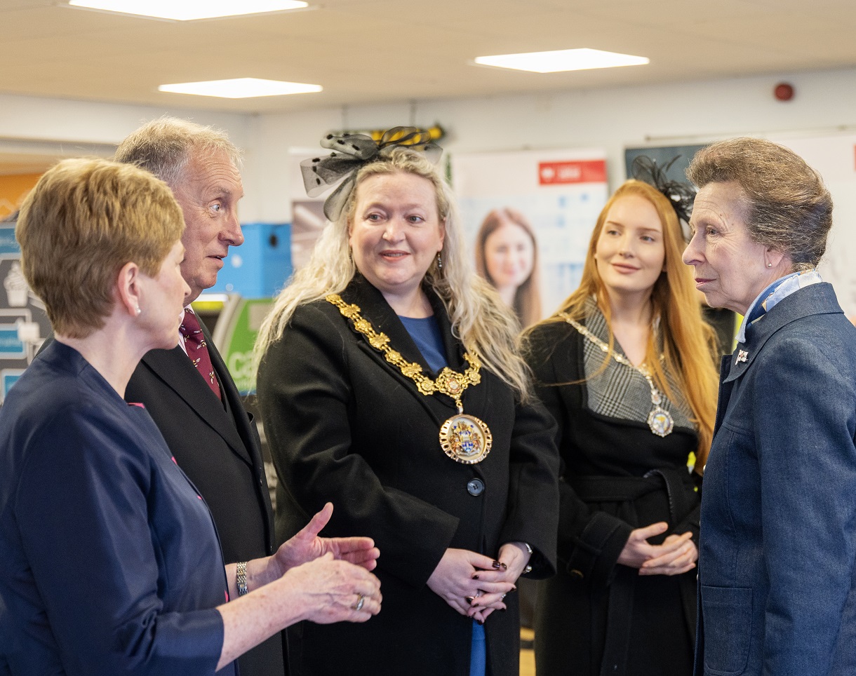 Her Royal Highness The Princess Royal meets student entrepreneurs at